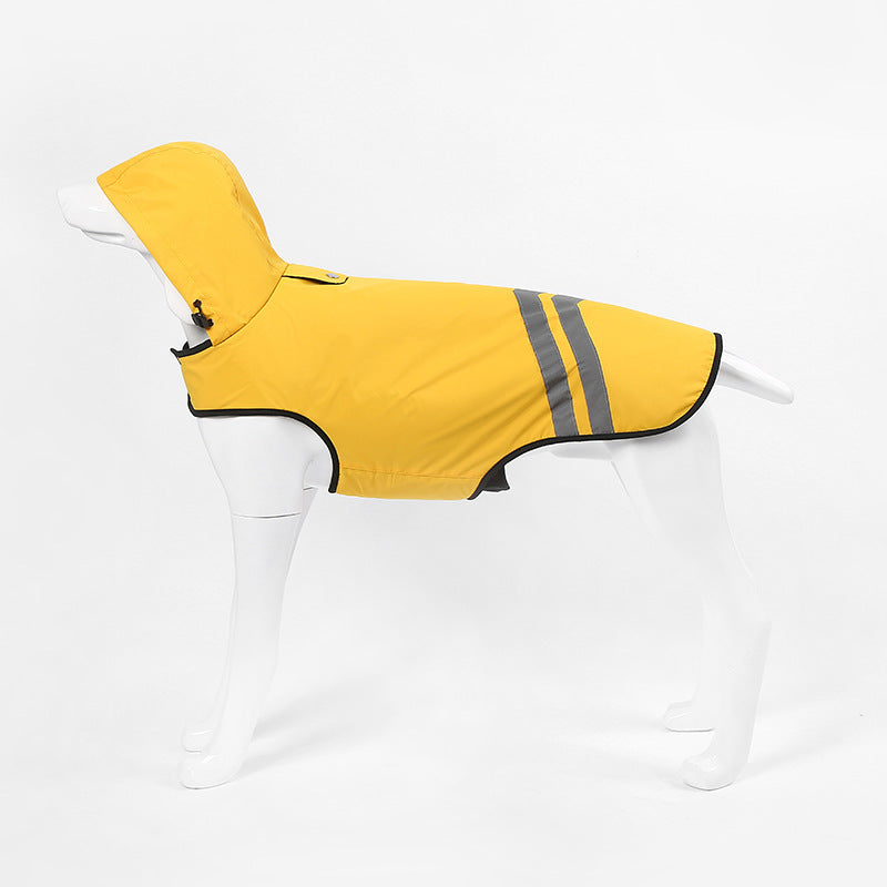 Impermeabile per cani "Ginger" con cappuccio e inserti riflettenti | DogModa