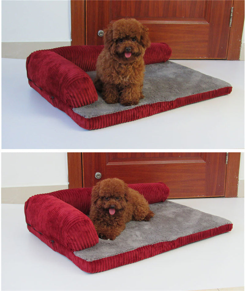 Rectangular Dog Bed "Luna" - Soft and Comfortable with Side Rails