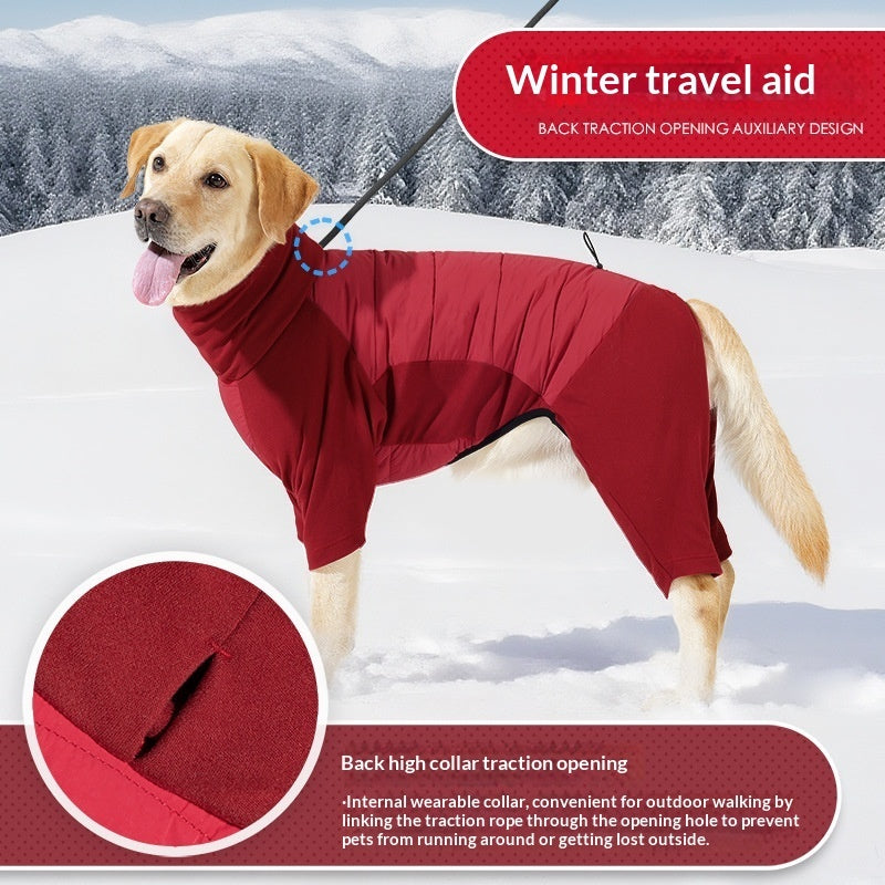 Waterproof Coat for Large Dogs with 4 Legs, Windproof