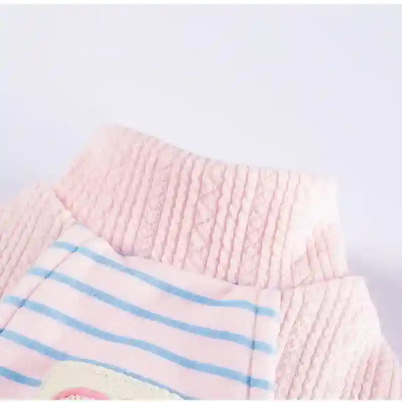 犬用ストライプ柄セーター ハーネスリング付き - OKスタイル