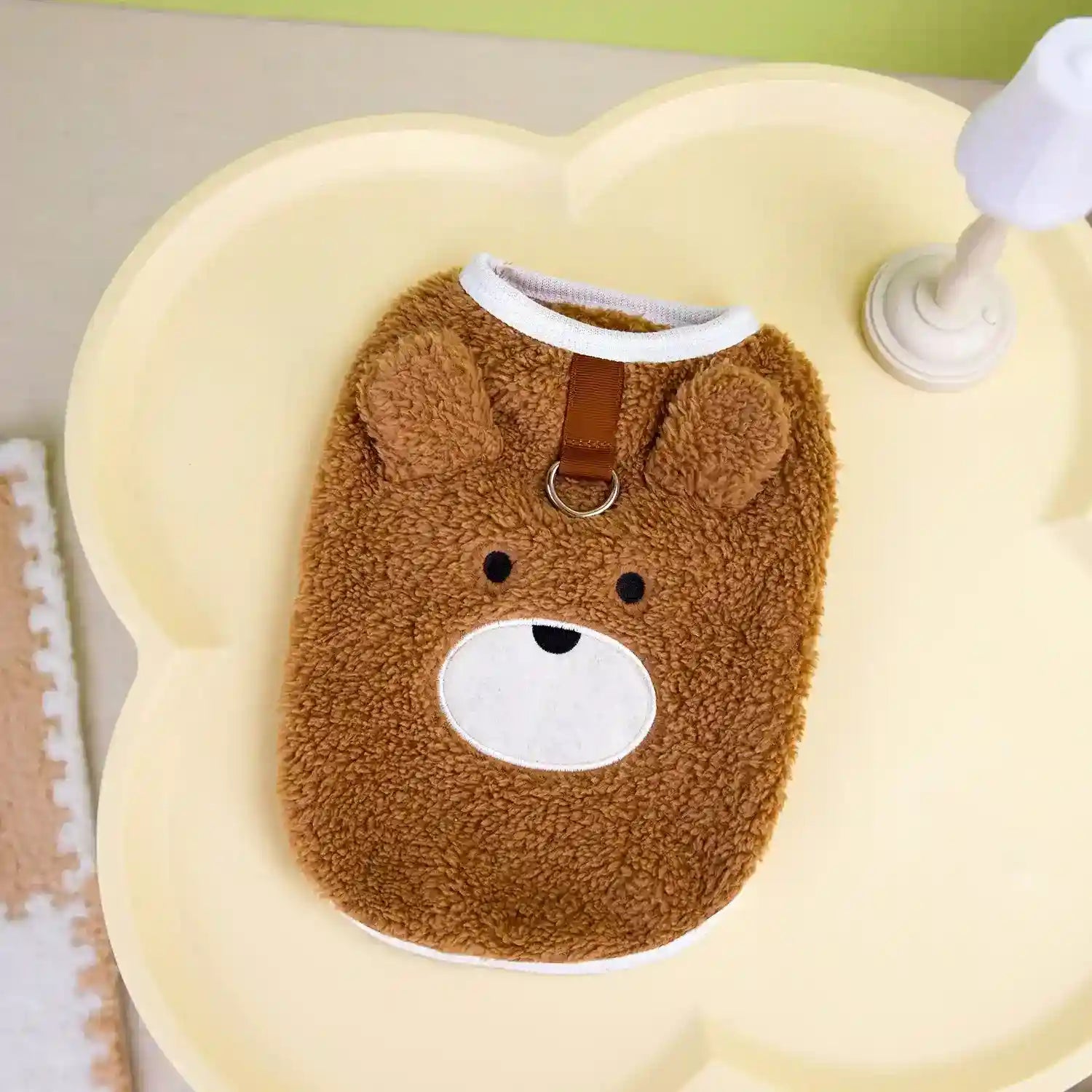 Abrigo de forro polar para perros Osito - Chaleco con anillo