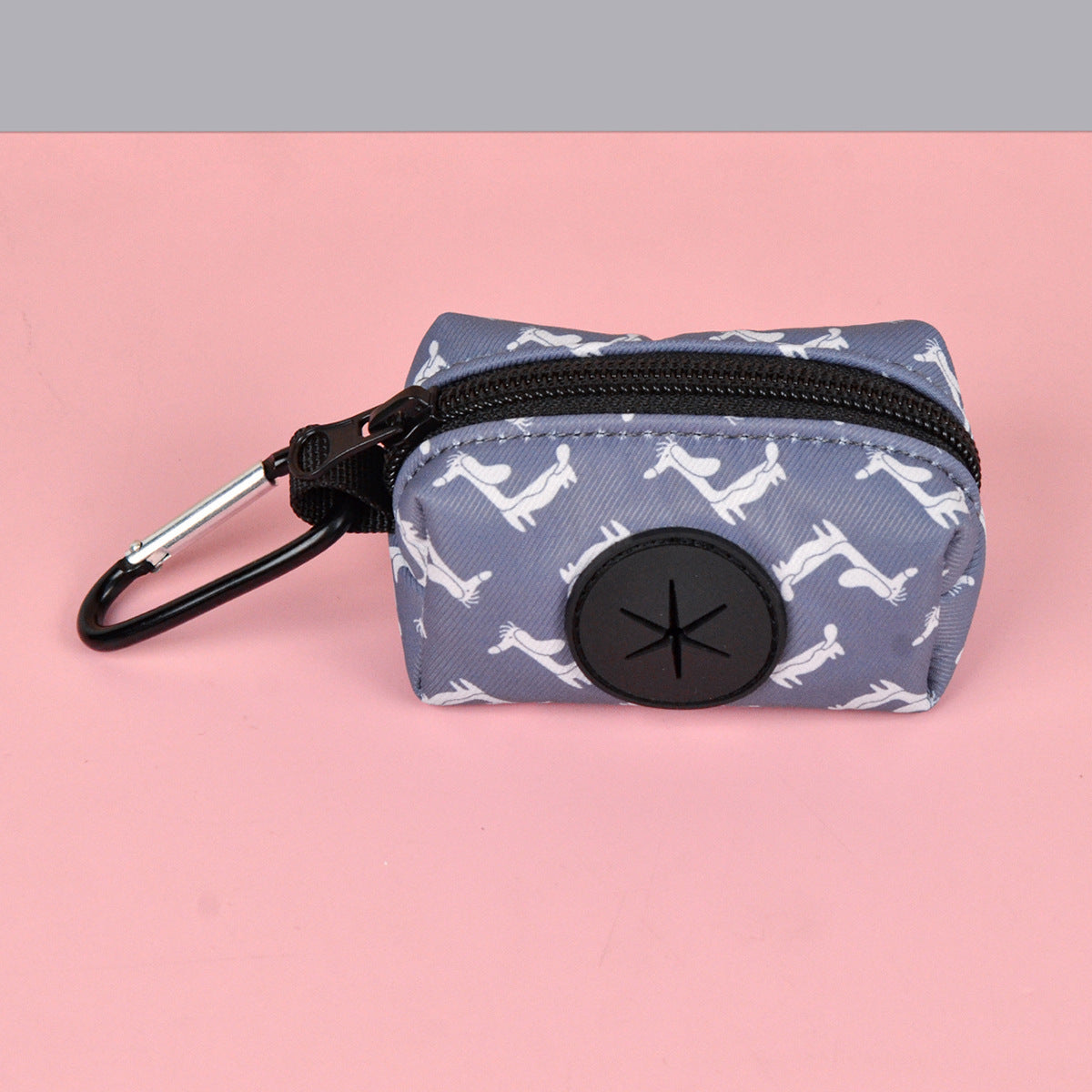 Portasacchetti Igienici per Cani con Zip e Moschettone