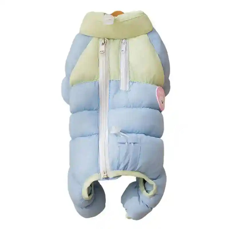 Autumn And Winter Dog High-end Macaron Thickened Zipper Bear Warm Four-legged Cotton-padded Jacket, Cat Cotton-padded Jacket, Pet Clothes by Dog Moda