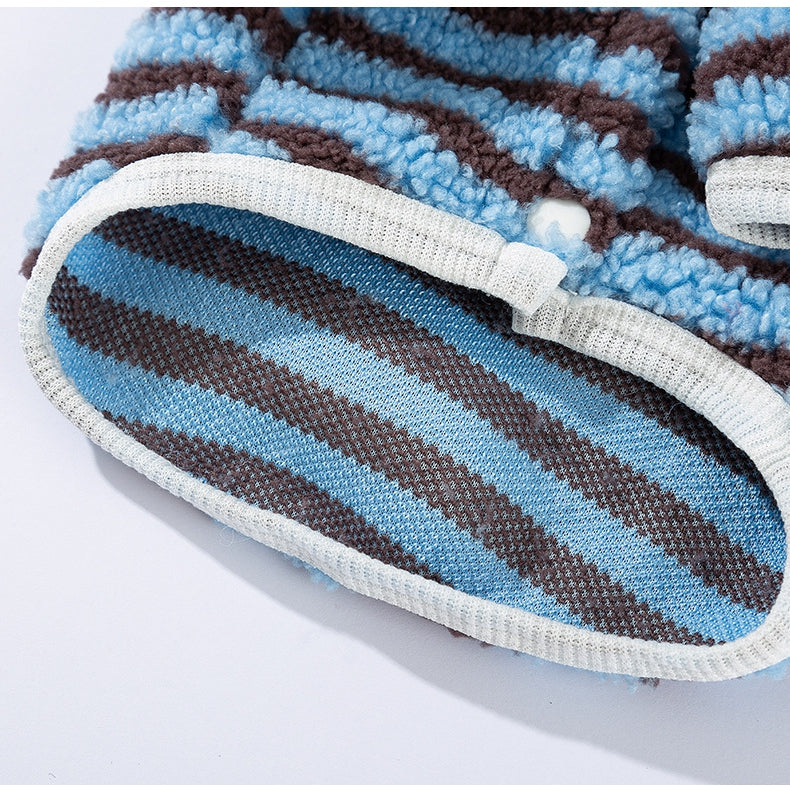 Tepore Striped Fleece Sweater for Dogs and Cats