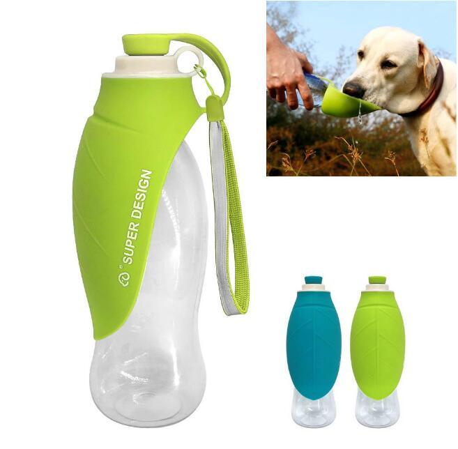 Borraccia per cani portatile da 600 ml "Foglia" - Dog Moda