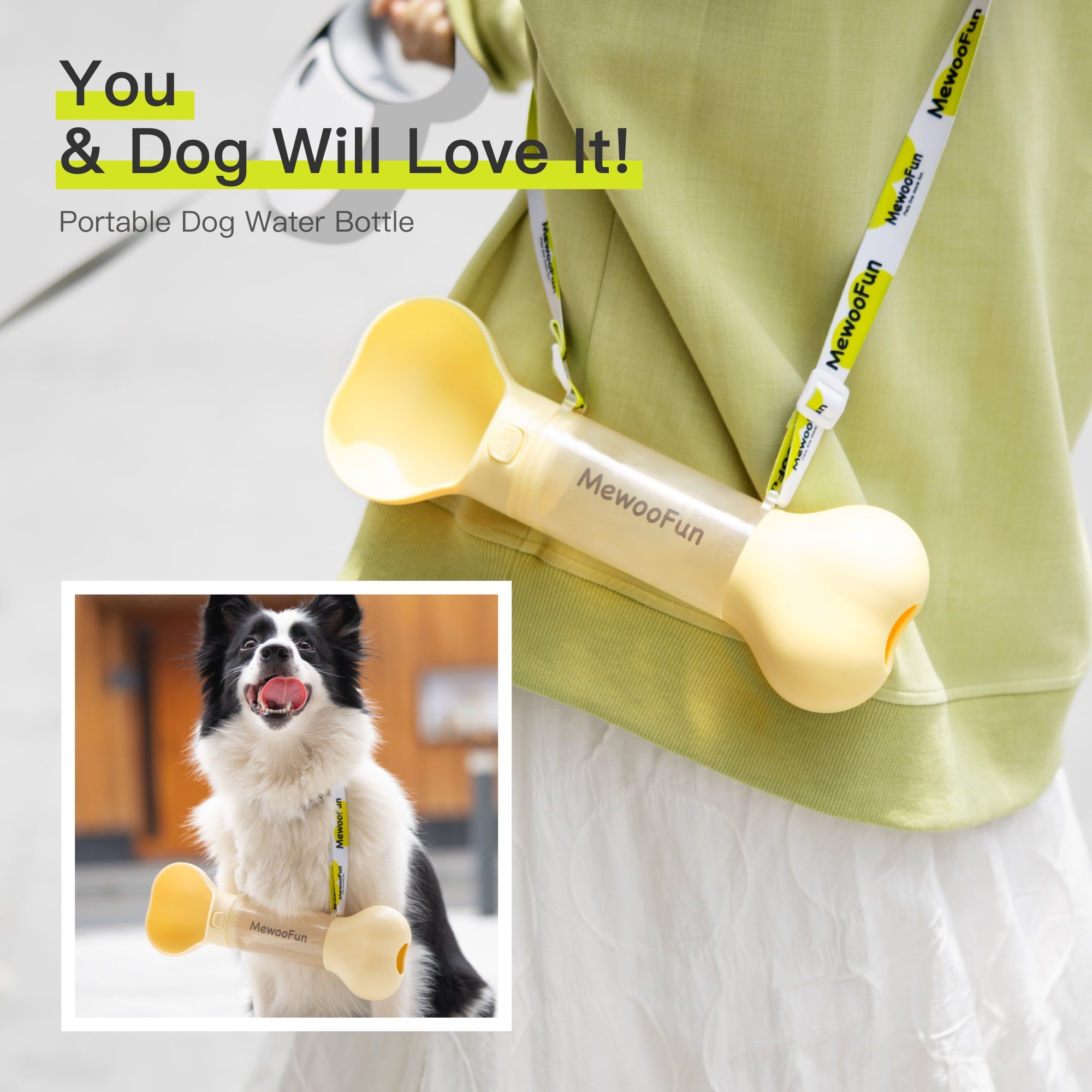 Borraccia per cani portatile multifunzione "MewooFun" - Dog Moda