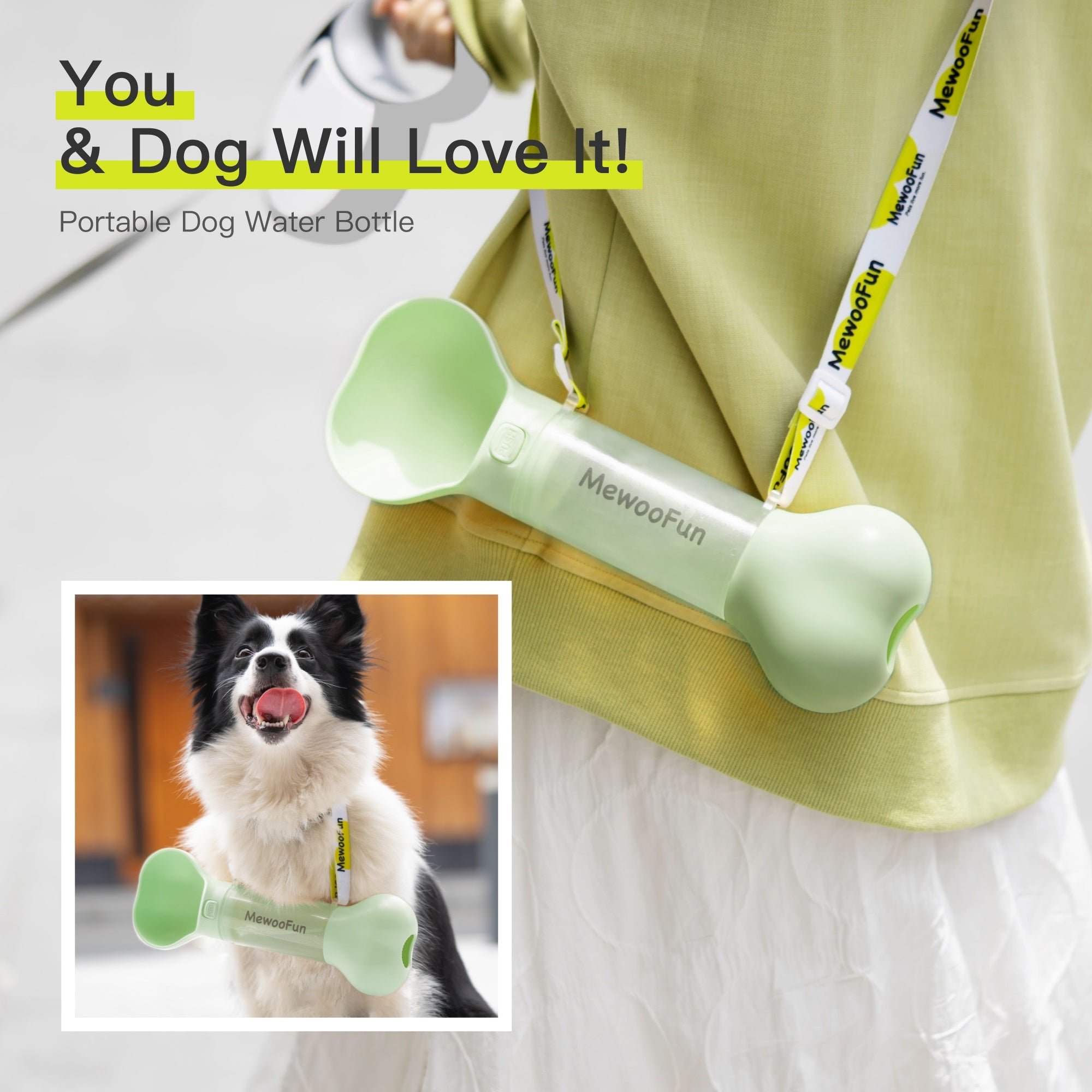 Borraccia per cani portatile multifunzione "MewooFun" - Dog Moda