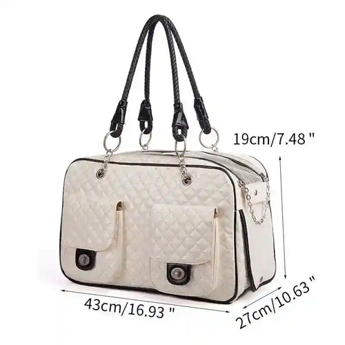 BORSA TRASPORTINO PER CANI IN ECOPELLE "MILANO" - Dog Moda