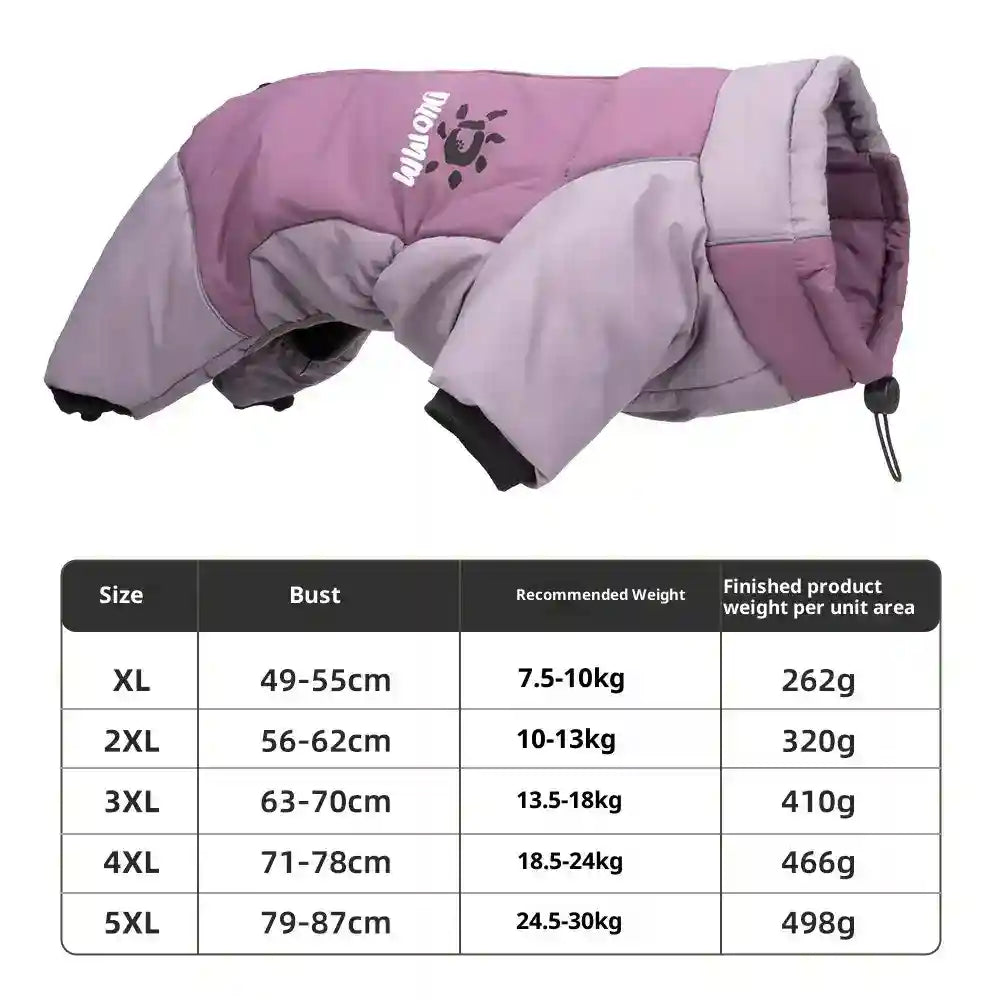 DUOMM Waterproof Padded Coat for 4-Legged Dogs XL-5XL – Dog Moda