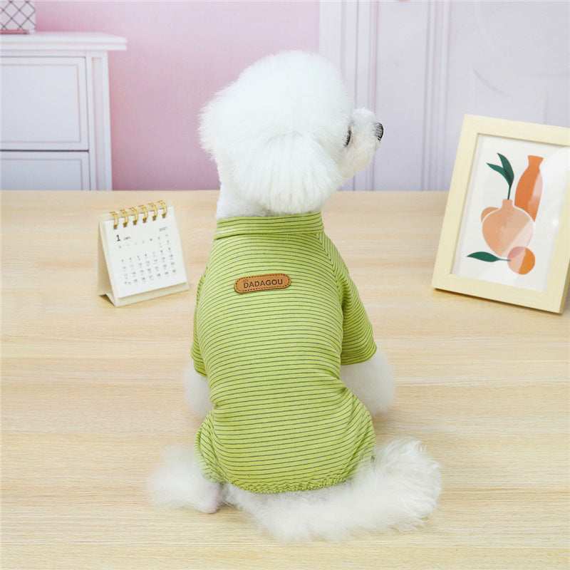 Medium Dog Pajamas – Dagagou (Cotton, Korean Stripes)