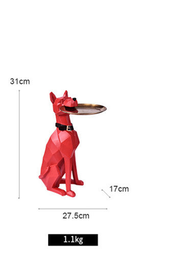 Svuotatasche Doberman in Resina – Decorazione Multifunzione