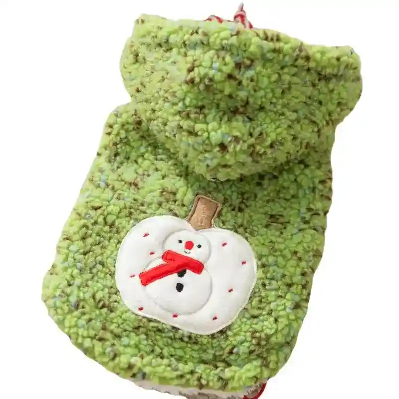 Cappotto Pile Cani con Pupazzo di Neve - Cappuccio Invernale by Dog Moda