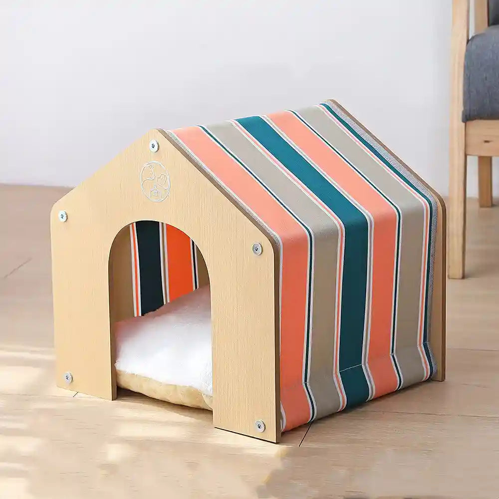 Casetta in Legno per Gatti - Design Naturale Premium by Dog Moda