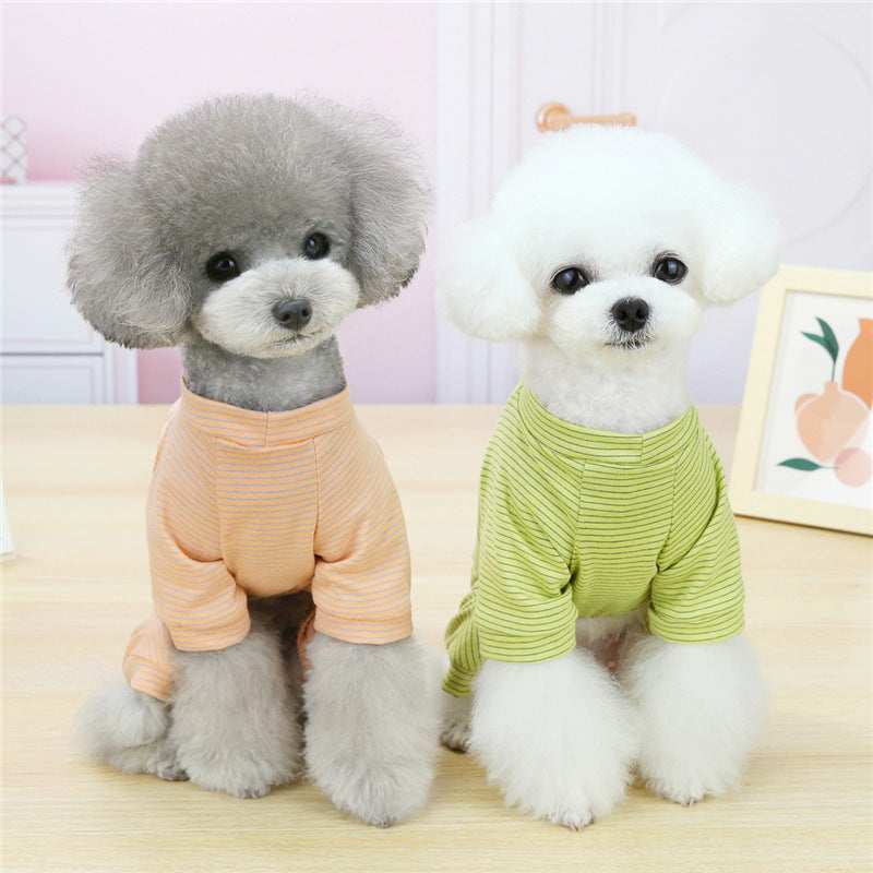Medium Dog Pajamas – Dagagou (Cotton, Korean Stripes)