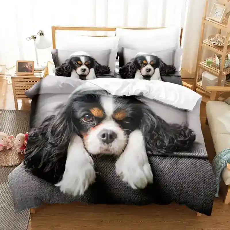 Set Copripiumino Cani - Completo Letto con Stampa Cagnolini by Dog Moda
