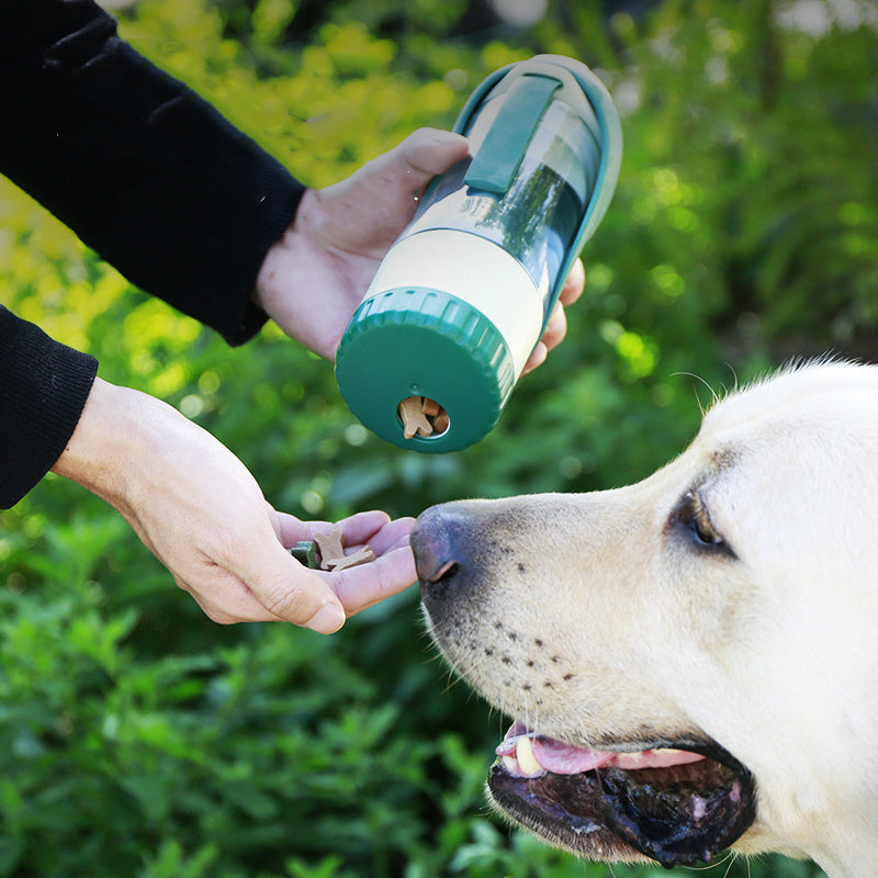 "ZooGalaxy" Double Reservoir Travel Dog Water Bottle