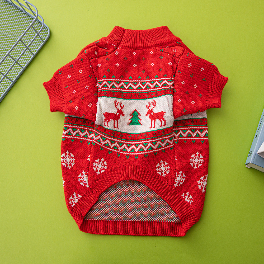 Christmas Sweater for Dogs in Wool with Embroidery – Elegance and Warmth for the Holidays
