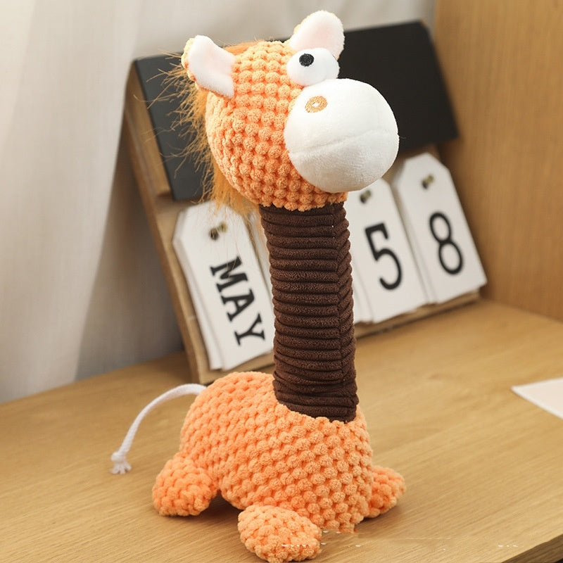Elite "Giraffe" Cotton Plush Dog Toy