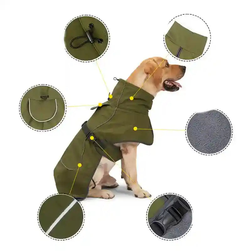 Abrigo Impermeable para Perros Sky con Inserciones Reflectantes