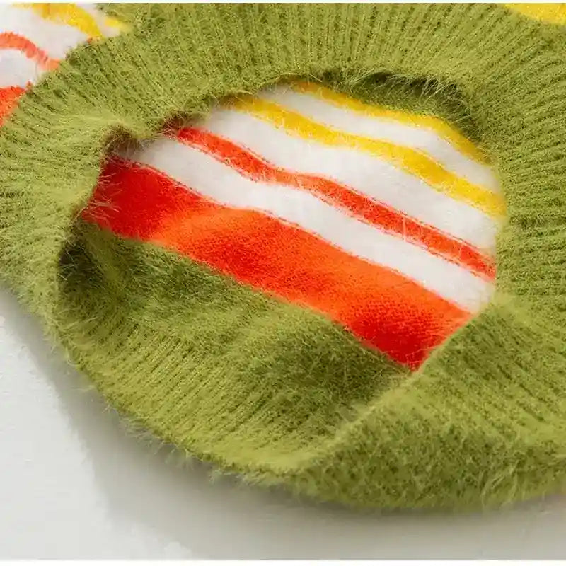 大型犬用カラフルストライプセーター ゴールデンレトリバー