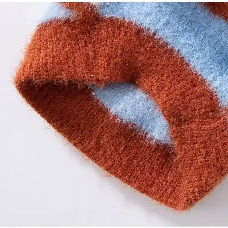 Cardigan Polo a Rayas para Perros - Estilo Colegio Hecho a Mano