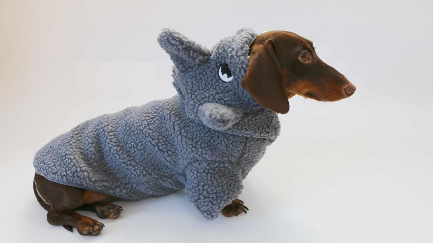 Cappottino invernale per cani Shark azzurro con cappuccio