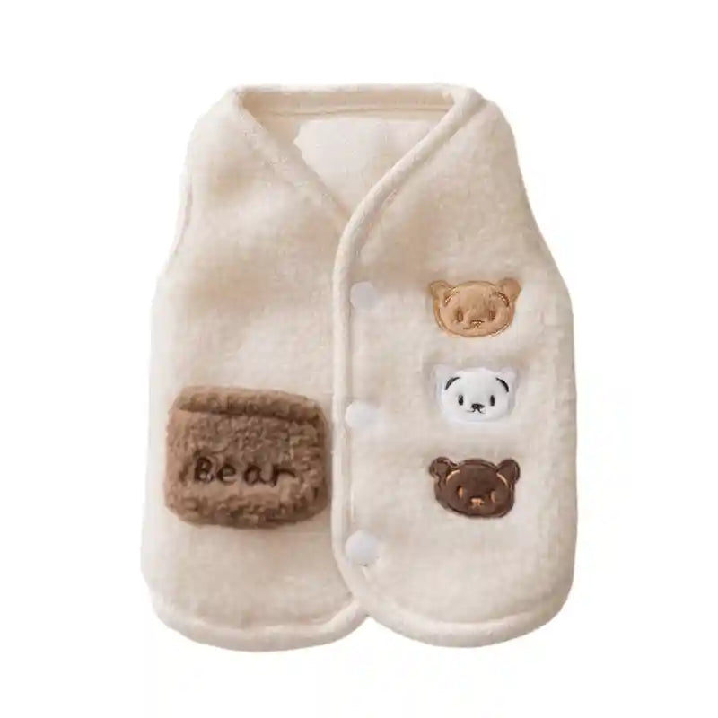 Gilet per Cani con Ricamo Orsetto - Caldo e Imbottito by Dog Moda
