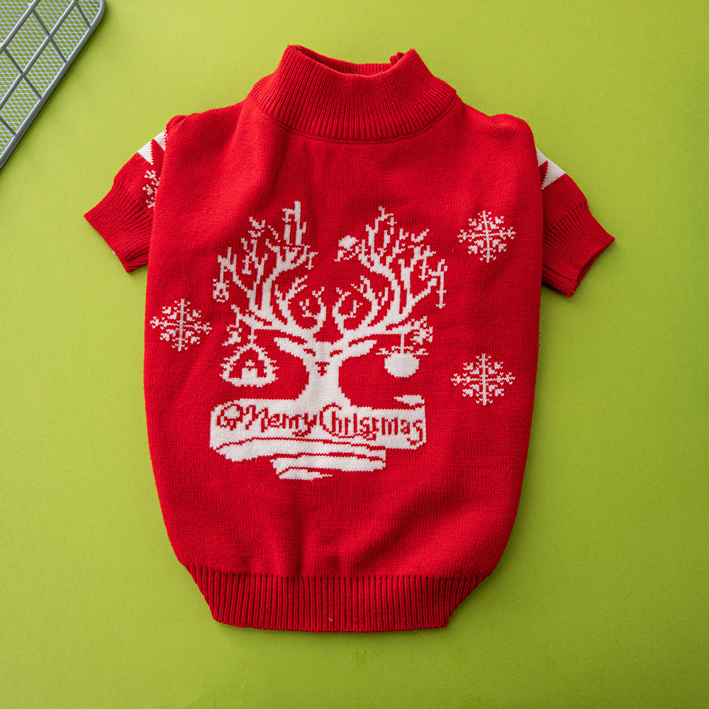 Christmas Sweater for Dogs in Wool with Embroidery – Elegance and Warmth for the Holidays