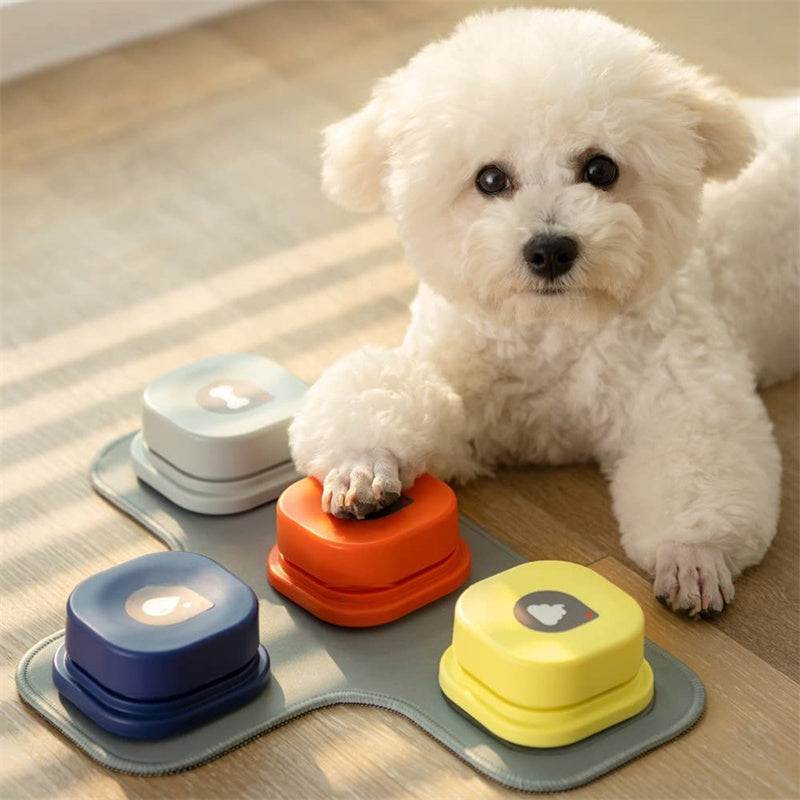 4 Colors Pet Communication Button One-click Prevent Physical Inactivity Recordable Dog Talking Button Toy Cat Toy Pet Products by Dog Moda