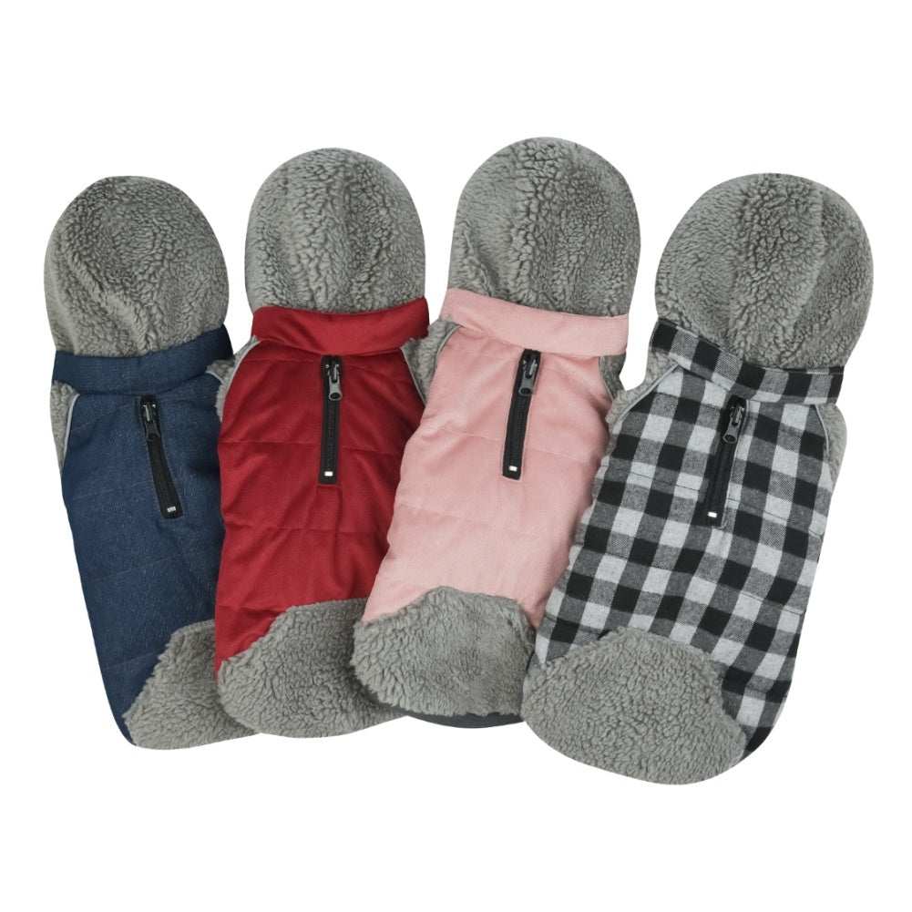 Cappotto per Cani con Cappuccio in Pile Staccabile | Dogmoda