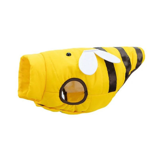 Bee Dog Coat - With or Without Hood, Soft and Warm
