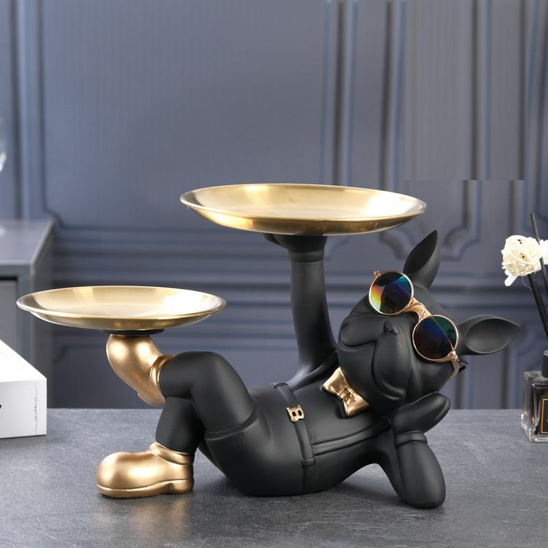 Statua Bulldog Svuotatasche Decorativo – Portachiavi e Portamonete per Ingresso | DogModa