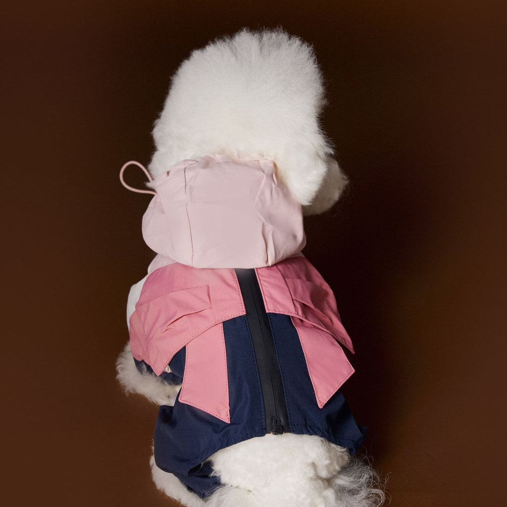 Tawney Bear 4-Legged Dog Raincoat with High Collar