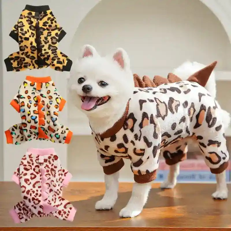 Tutina Cheetath Pile per Cani - Pigiama Morbido Caldo by Dog Moda