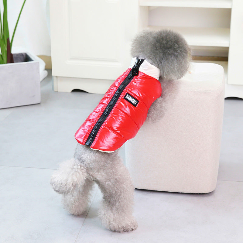 "Dadagou" Four-Legged Dog Down Jacket - Warm and Comfortable Fleece Coat for Small Dogs