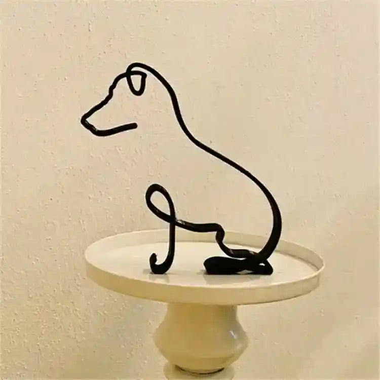 Statua Cane in Metallo Scultura Decorativa Moderna by Dog Moda