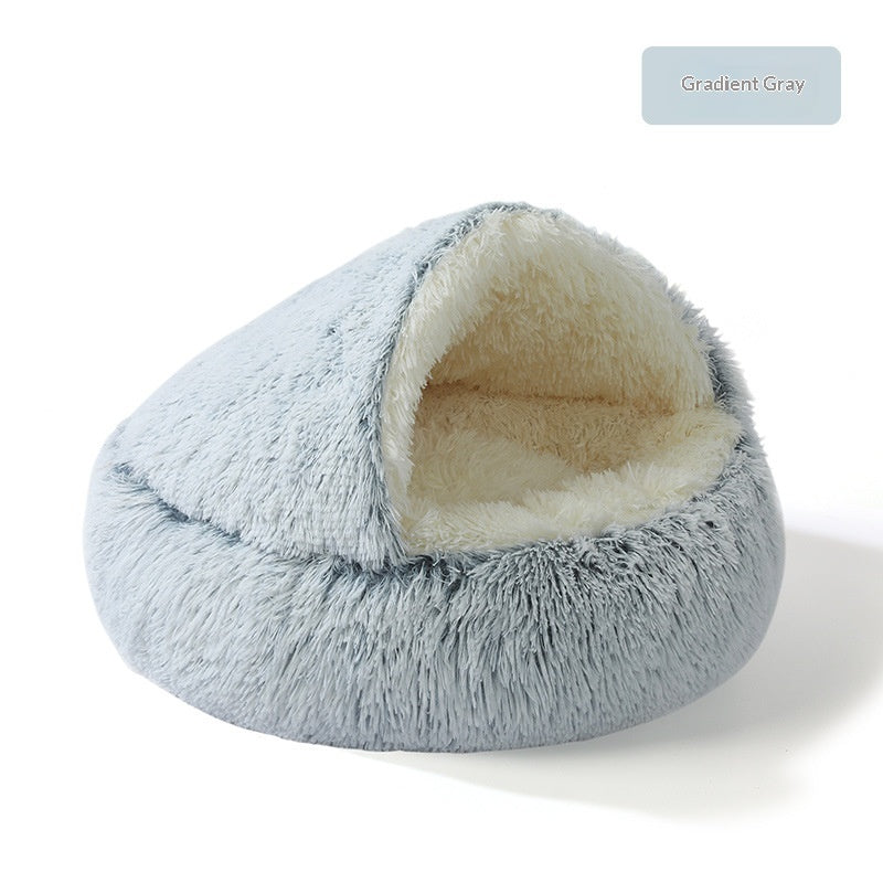 Cuccia Conchiglia Semi-Chiusa Gatti Cani Peluche 100cm