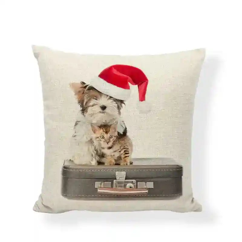 Fodera Cuscino Natalizia con Razze di Cani by Dog Moda