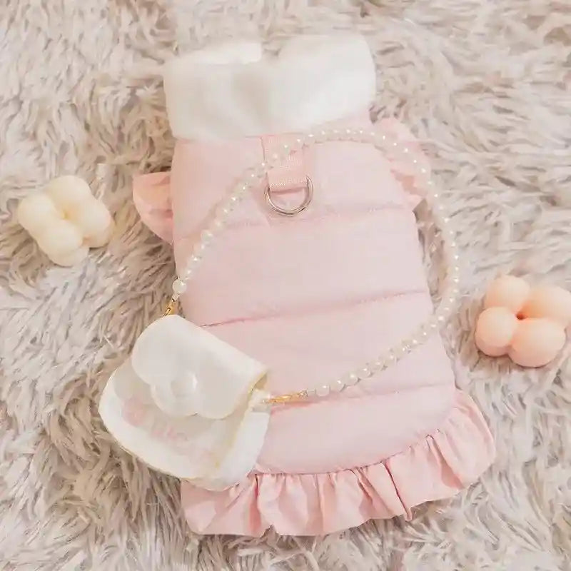 Abrigo para perros Pearl acolchado de invierno cálido y de moda