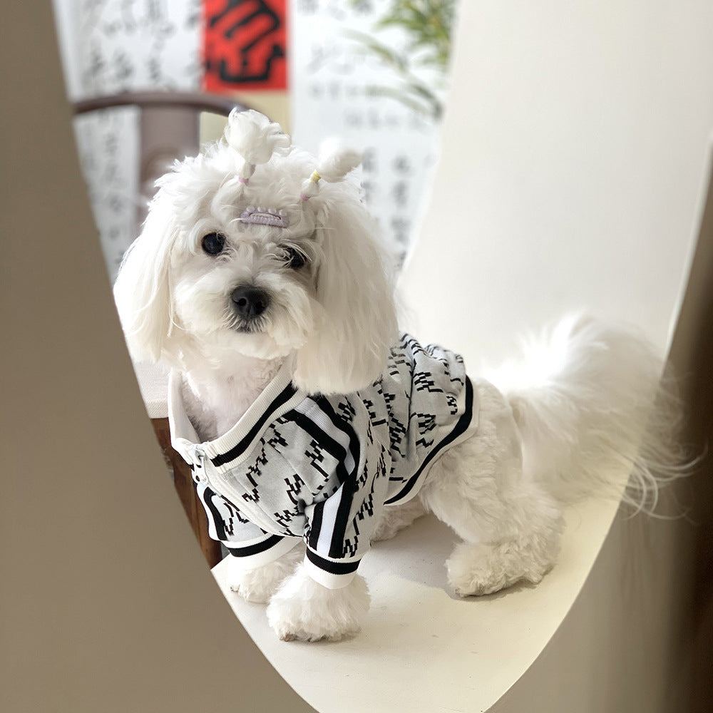 Maglia "Whitepine" per Cani – Design Astratto Bianco o Nero