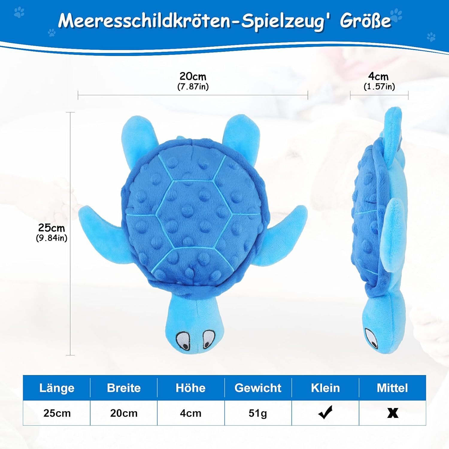 Peluche Tartaruga Resistente per Cani - Con Suono e Carta Stropicciante - Dog Moda