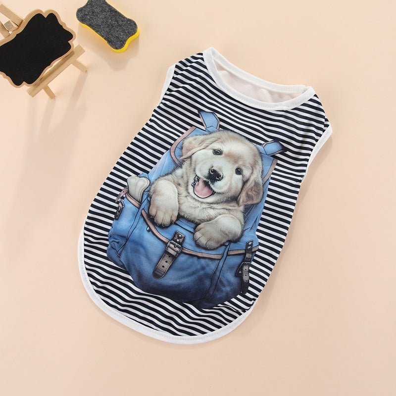 Canottiera Colorata con Animaletti per Cani di Piccola Taglia - Dog Moda