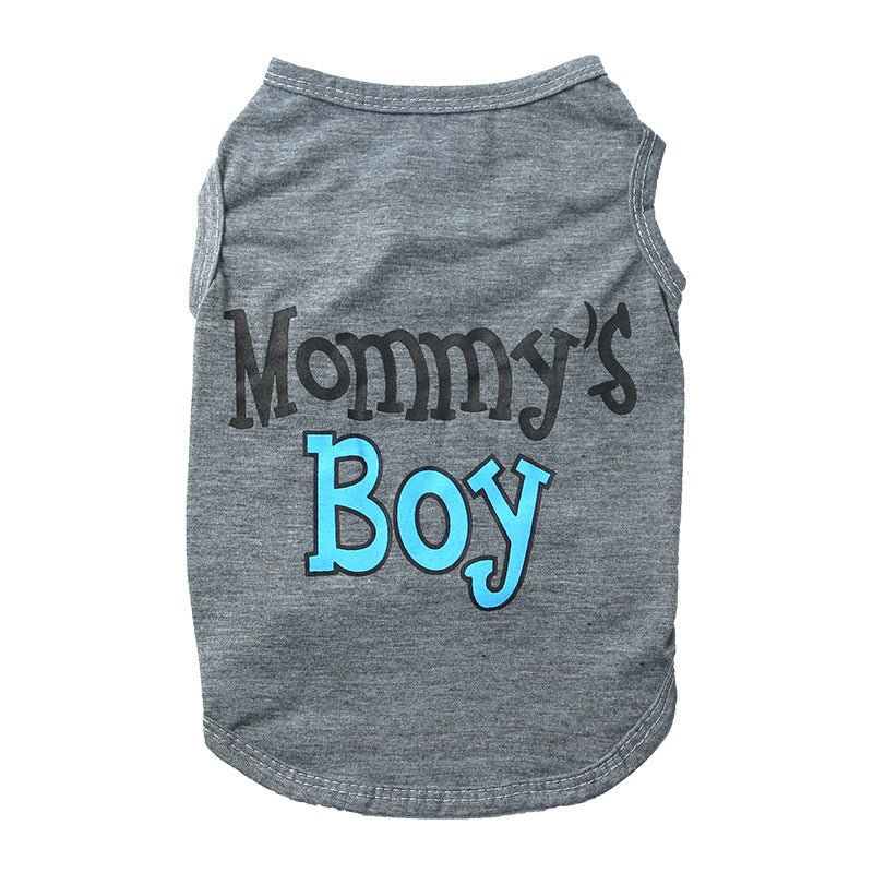 Canottierina per Cani con Stampa "Mommy's Boy" - Dog Moda