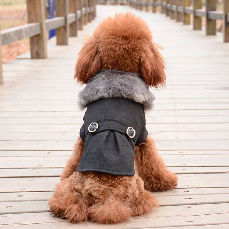 Cappottino Elegante per Cani con Colletto in Pelliccia - Modello "Royal Fur" - Dog Moda