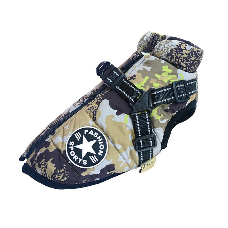 Cappottino impermeabile "Fashion Sports" con pettorina integrata per cani - Dog Moda