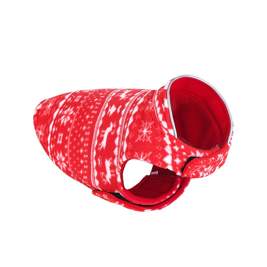 Cappottino in Pile Natalizio per Cani con Chiusura in Velcro - Dog Moda