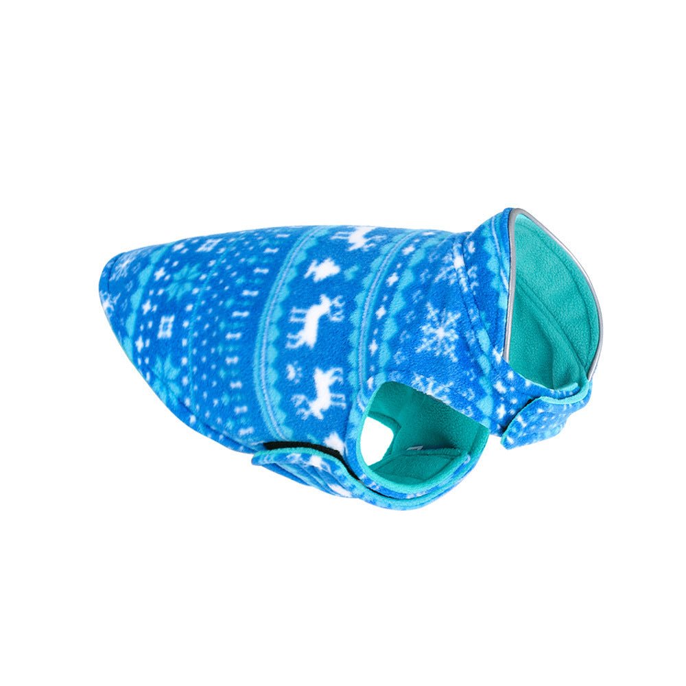 Cappottino in Pile Natalizio per Cani con Chiusura in Velcro - Dog Moda