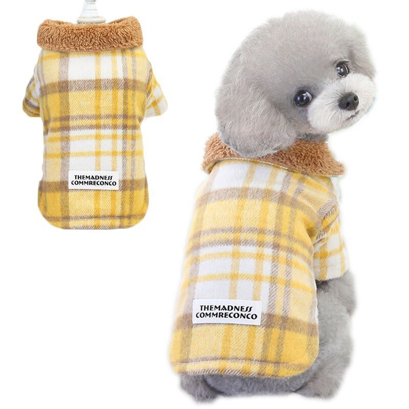 Cappottino per Cani "Plaid Cozy" - Eleganza e Calore con Fantasia a Quadri - Dog Moda