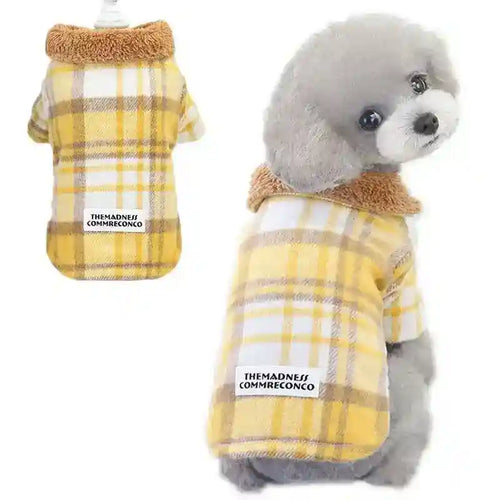 Cappottino per Cani "Plaid Cozy" - Eleganza e Calore con Fantasia a Quadri - Dog Moda