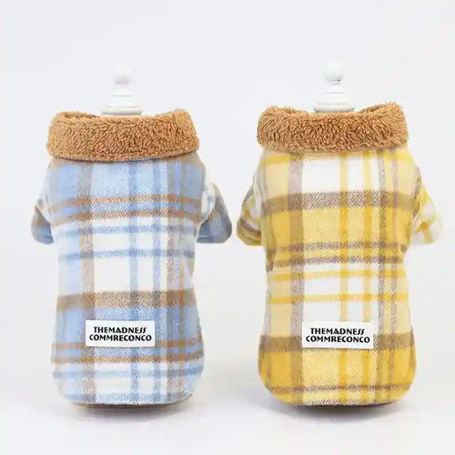 Cappottino per Cani "Plaid Cozy" - Eleganza e Calore con Fantasia a Quadri - Dog Moda